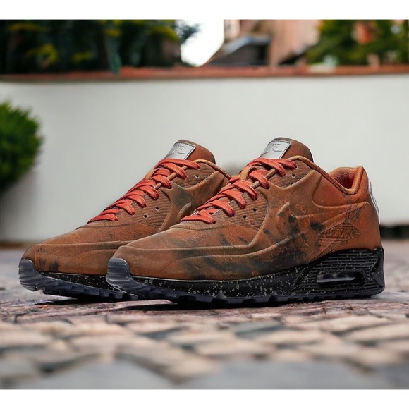 Nike Air Max 90 Mars Landing Stone Magma Orange Black New in Box Womens Size 6 - Picture 10 of 15